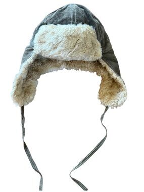 Wilsons Leather Suede Trapper Hat Brown Faux Fur Lined Aviator Cap S/M Winter